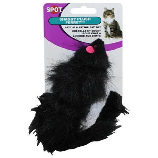 Ethical Products Ethical Products 2906 Shaggy Plush Ferret With Rattle & Catnip Cat Toy 173428